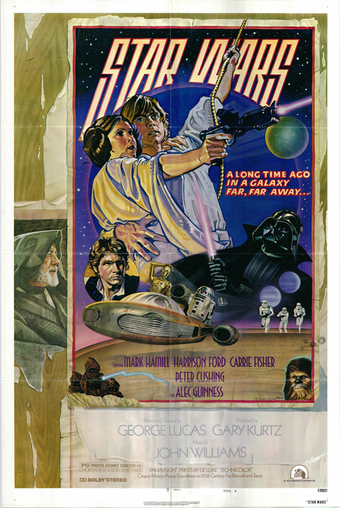 star wars 1978 style d one sheet poster folded